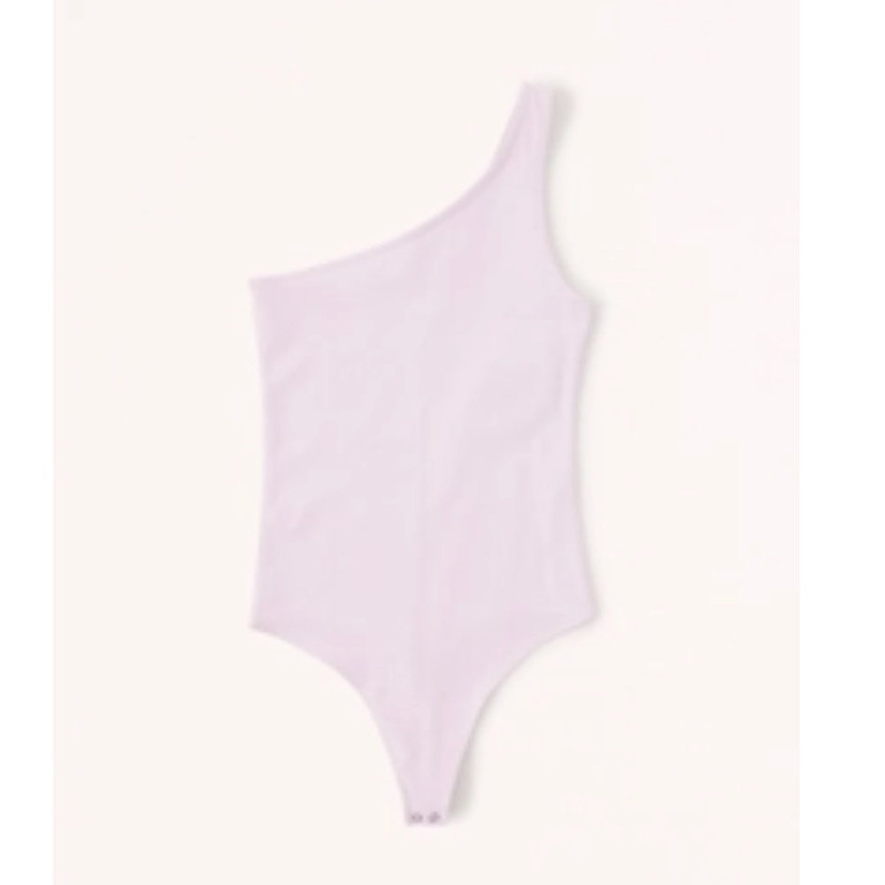 Abercrombie one shoulder essential bodysuit pink XS like new